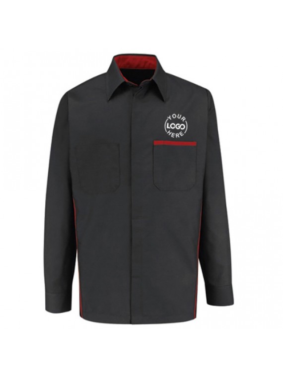 Automotive Mechanic Shirts Full Sleeve Black Red Automotive Mechanic